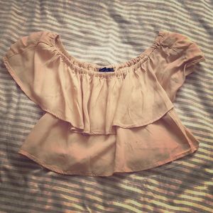 Off the shoulder nude top